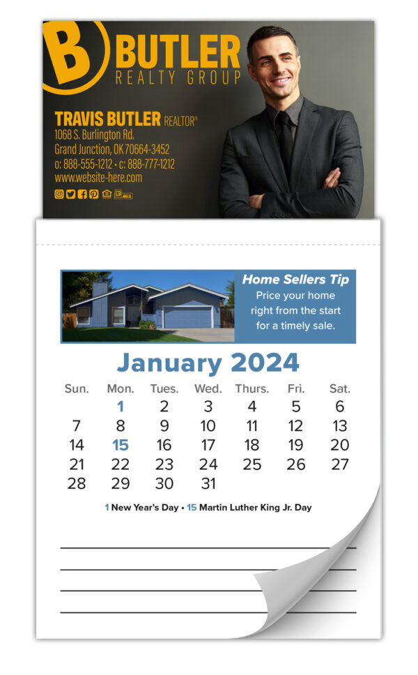 Real Estate Magnet Calendar - Business Card Stick On - Boxes of 100